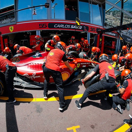 Ferrari team for the Monaco Grand Prix