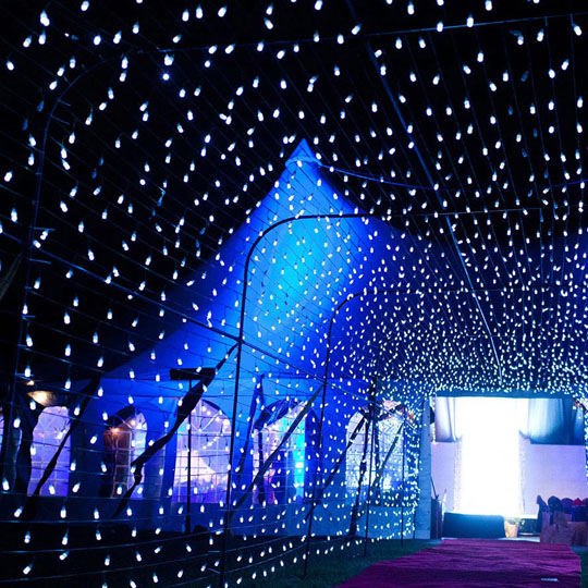 Illuminated arch by the Monegasque event agency JustUnlimited