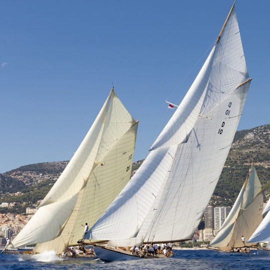 Sailing boat race in the Mediterranean