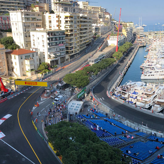 GP Monaco view on the sea